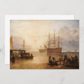 William Turner - de zon die door damp plaatst Bedankkaart (Voorkant / Achterkant)