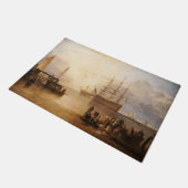 William Turner - de zon die door damp plaatst Deurmat (Schuin)