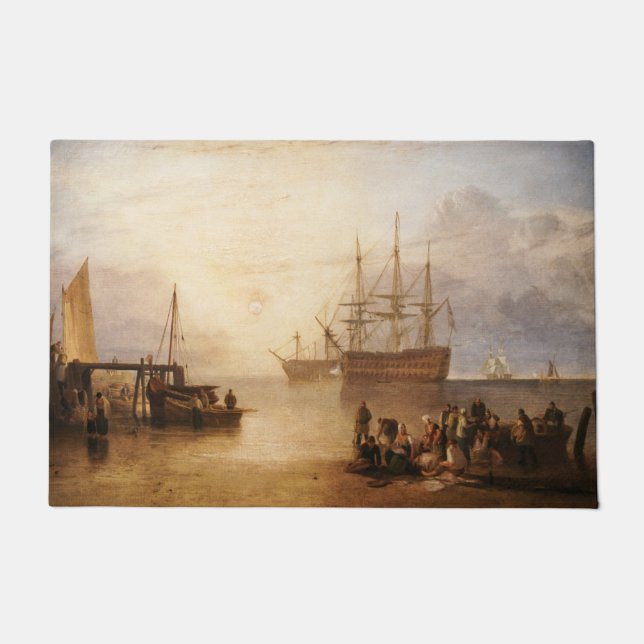 William Turner - de zon die door damp plaatst Deurmat (Voorkant)
