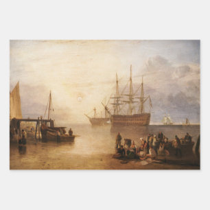 William Turner - de zon die door damp plaatst Inpakpapier Vel