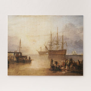William Turner - de zon die door damp plaatst Legpuzzel