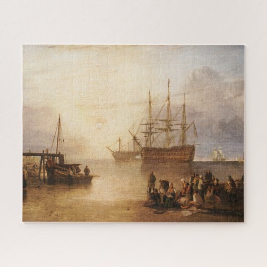 William Turner - de zon die door damp plaatst Legpuzzel (Horizontaal)