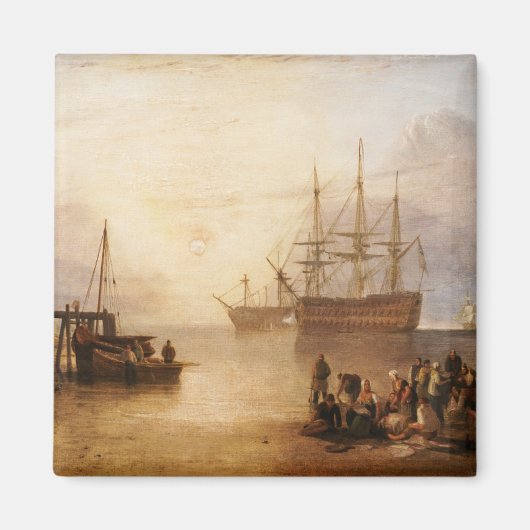 William Turner - de zon die door damp plaatst Magneet (Voorkant)