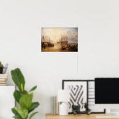 William Turner - de zon die door damp plaatst Poster (Thuiskantoor)