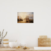 William Turner - de zon die door damp plaatst Poster (Keuken)