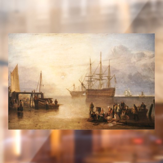 William Turner - de zon die door damp plaatst Raamsticker (Vel 2)