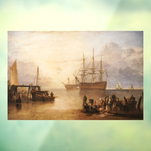 William Turner - de zon die door damp plaatst Raamsticker (Vel 3)