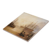 William Turner - de zon die door damp plaatst Tegeltje (Zijkant)