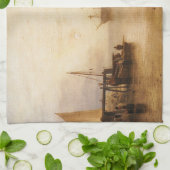 William Turner - de zon die door damp plaatst Theedoek (Gevouwen)