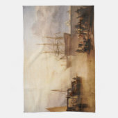 William Turner - de zon die door damp plaatst Theedoek (Verticaal)