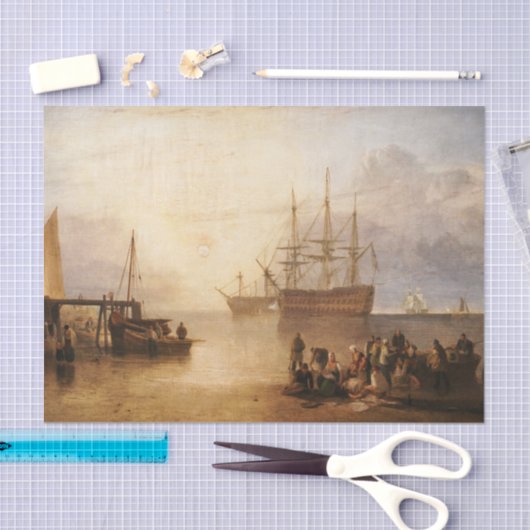 William Turner - de zon die door damp plaatst Tissuepapier (Craft)