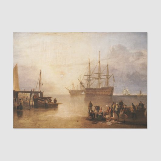 William Turner - de zon die door damp plaatst Tissuepapier (Voorkant)