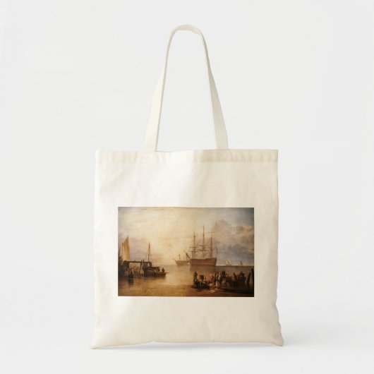 William Turner - de zon die door damp plaatst Tote Bag (Voorkant)