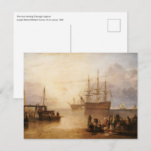 William Turner - De zonsondergang door damp Briefkaart