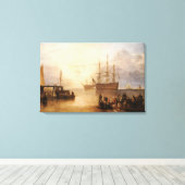 William Turner - De zonsondergang door damp Canvas Afdruk (Insitu (Houten vloer))