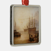 William Turner - De zonsondergang door damp Metalen Ornament (Rechts)