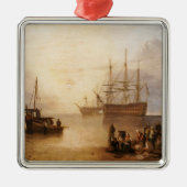 William Turner - De zonsondergang door damp Metalen Ornament (Voorkant)