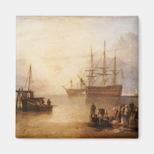 William Turner - De zonsondergang door dampen Magneet