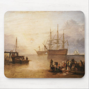 William Turner - De zonsondergang door dampen Muismat