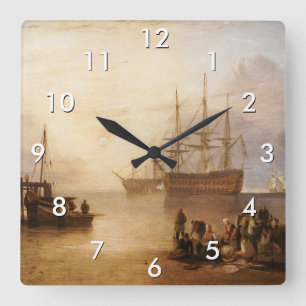 William Turner - De zonsondergang door dampen Vierkante Klok