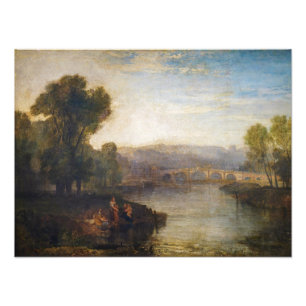 William Turner - Gezicht op Richmond Hill en brug Foto Afdruk