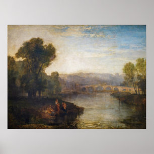 William Turner - Gezicht op Richmond Hill en brug Poster