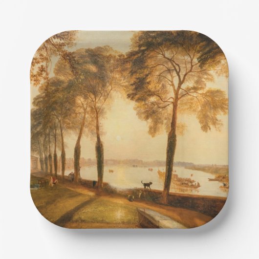 William Turner - Mortlake Terrace Papieren Bordje (Voorkant)