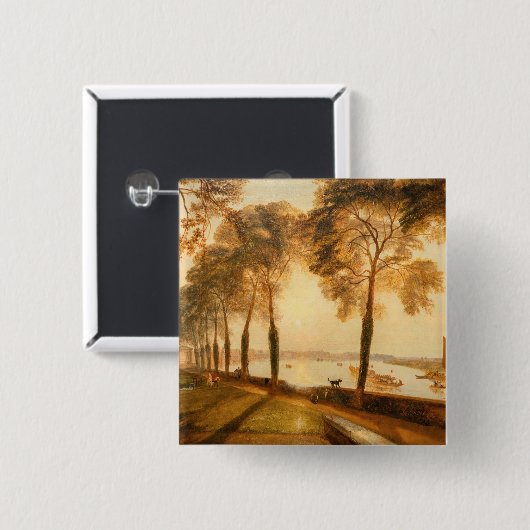 William Turner - Mortlake Terrace Vierkante Button 5,1 Cm (Voorkant /achterkant)