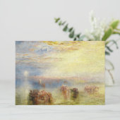William Turner - Nadering van Venetië Bedankkaart (Staand voorkant)