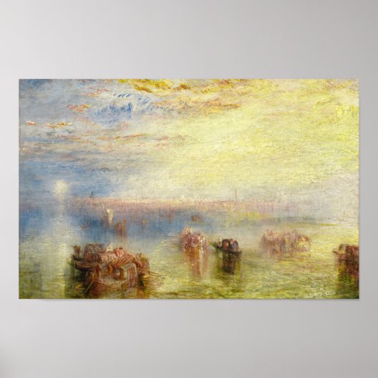 William Turner - Nadering van Venetië Poster (Voorkant)