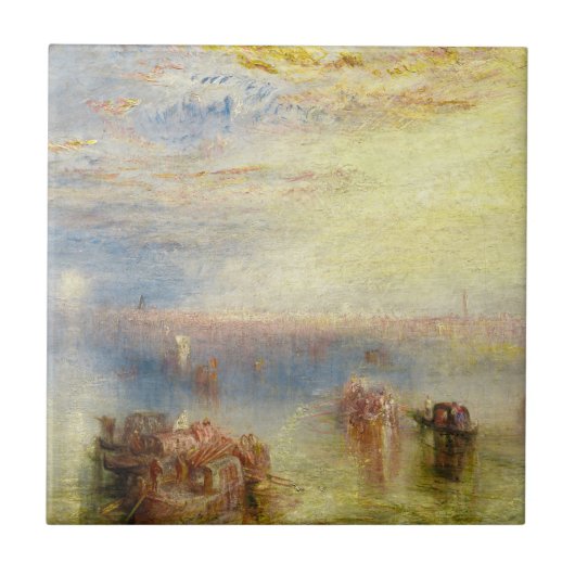 William Turner - Nadering van Venetië Tegeltje (Voorkant)