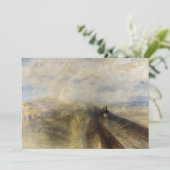William Turner - Regen, stoom en snelheid Bedankkaart (Staand voorkant)