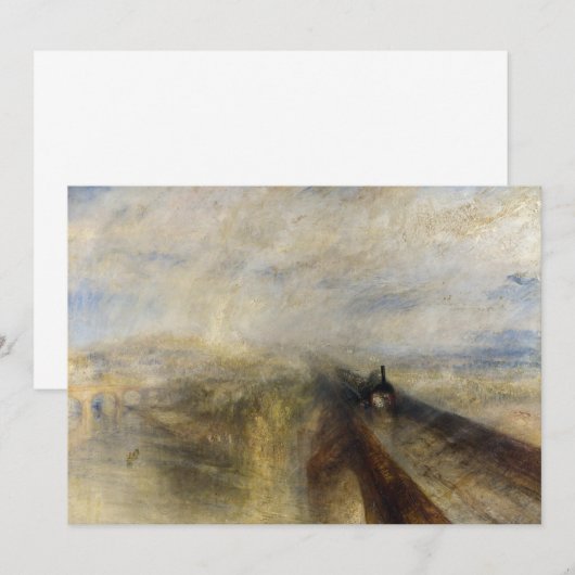 William Turner - Regen, stoom en snelheid Bedankkaart (Voorkant / Achterkant)