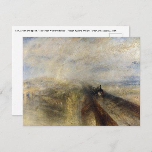 William Turner - Regen, Stoom en Snelheid Briefkaart (Voorkant / Achterkant)