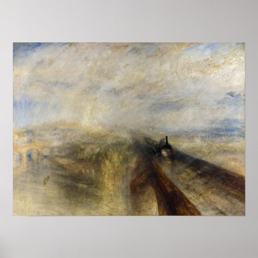 William Turner - Regen, Stoom en Snelheid Poster (Voorkant)