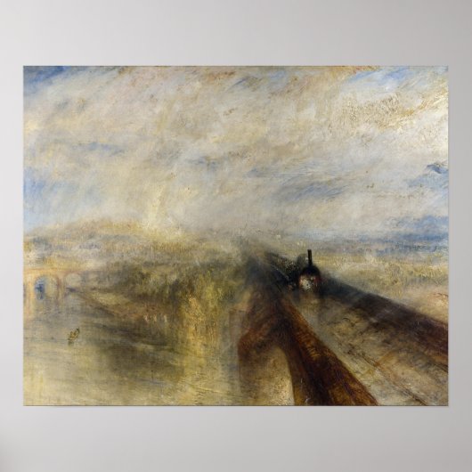 William Turner - Regen, Stoom en Snelheid Poster (Voorkant)