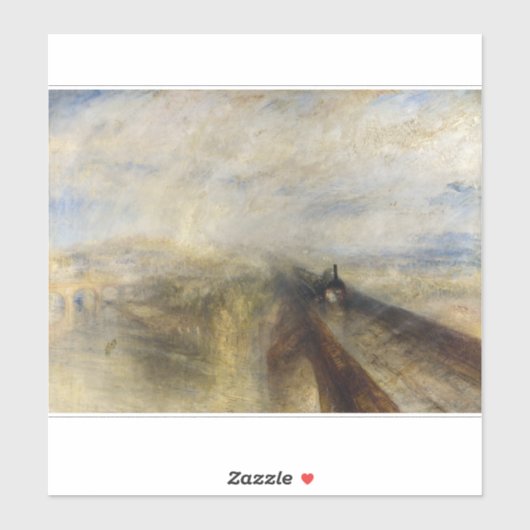 William Turner - Regen, stoom en snelheid Sticker (Vel)
