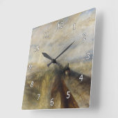 William Turner - Regen, stoom en snelheid Vierkante Klok (Hoek)