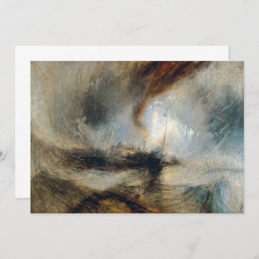 William Turner - Sneeuw Storm Bedankkaart (Voorkant / Achterkant)