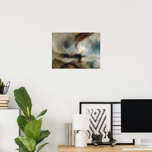 William Turner - Sneeuw Storm Poster (Thuiskantoor)