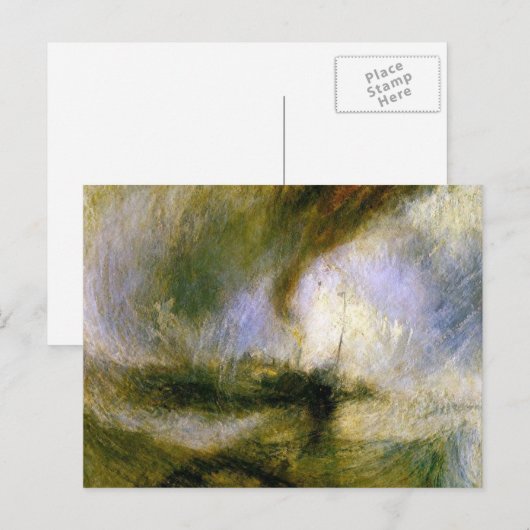 william turner - sneeuwstorm briefkaart (Voorkant / Achterkant)