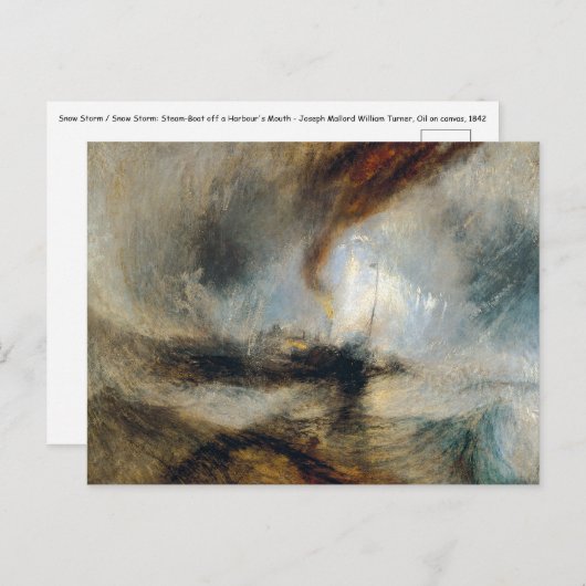 William Turner - Sneeuwstorm Briefkaart (Voorkant / Achterkant)