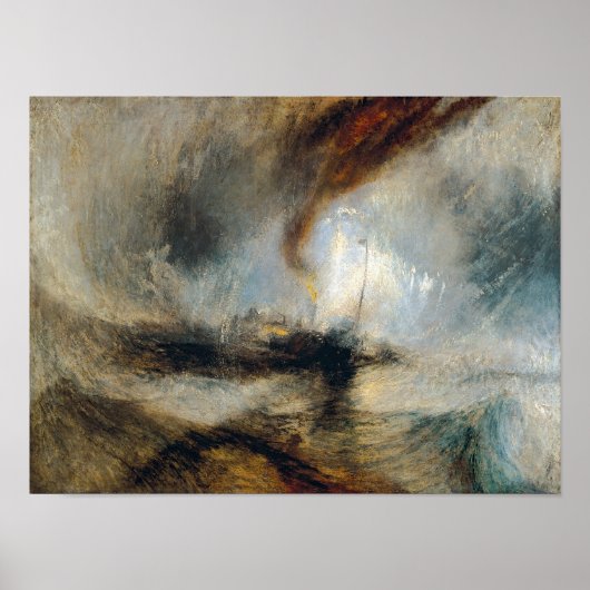 William Turner - Sneeuwstorm Poster (Voorkant)