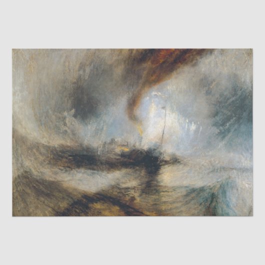 William Turner - Sneeuwstorm Tissuepapier (Voorkant)