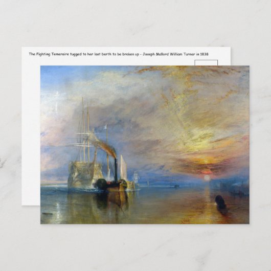 William Turner - The Fighting Temeraire Briefkaart (Voorkant / Achterkant)