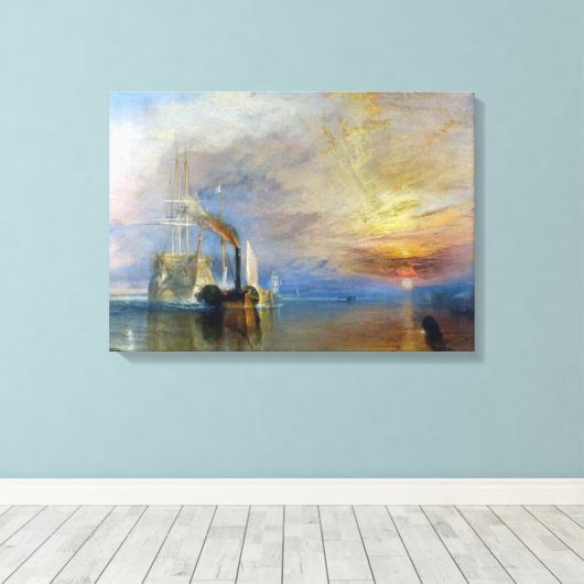 William Turner - The Fighting Temeraire Canvas Afdruk (Insitu (Houten vloer))