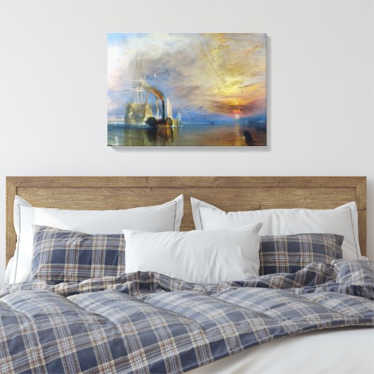 William Turner - The Fighting Temeraire Canvas Afdruk (Insitu (Slaapkamer))
