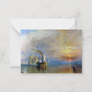 William Turner - The Fighting Temeraire Notitiekaartje