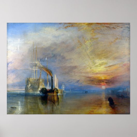 William Turner - The Fighting Temeraire Poster (Voorkant)