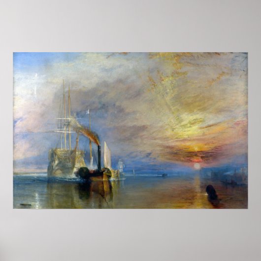 William Turner - The Fighting Temeraire Poster (Voorkant)